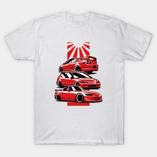 Red Honda Civic Integra S2000 JDM Mix T-Shirt